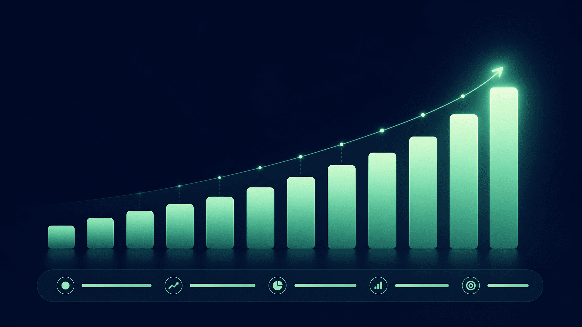 A still from an animated month-in-numbers summary reel